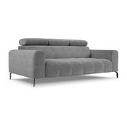 Sofy i kanapy - Szara sofa z funkcją relaks z aksamitną powierzchnią Milo Casa Nico - miniaturka - grafika 1