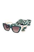 Okulary przeciwsłoneczne - Guess okulary przeciwsłoneczne damskie kolor zielony - miniaturka - grafika 1