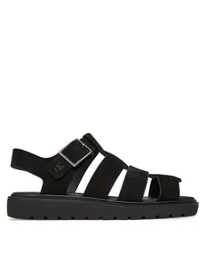 Calvin Klein Jeans Sandały Fisherman Hw Sandal Lth YW0YW01962 Czarny - Sandały damskie - miniaturka - grafika 1