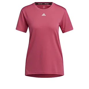 adidas Damska koszulka Necessi, Dziki różowy/biały, L - Koszulki i topy damskie - miniaturka - grafika 1