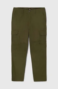 Dickies spodnie bawełniane kolor zielony w fasonie cargo - Spodnie męskie - miniaturka - grafika 1