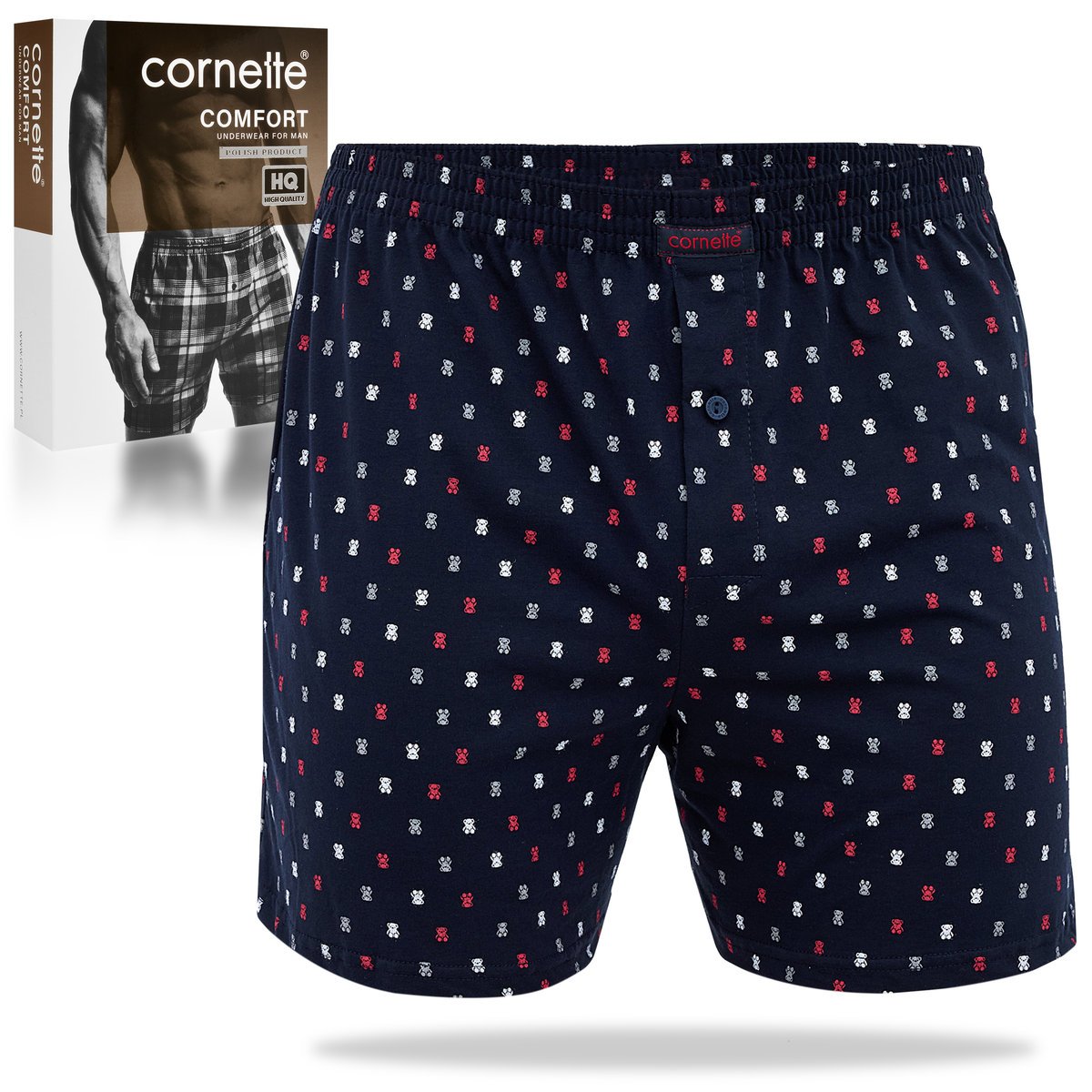 Cornette Bokserki Luźne Męskie Comfort Bawełniane 1 sztuka 002/330 Roz. M