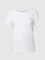 Koszulki i topy damskie - T-shirt z wyhaftowanym logo model ‘SHIELD’ - miniaturka - grafika 1
