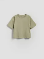 Bluzki dla niemowląt - Reserved - Bawełniany t-shirt - jasnozielony - miniaturka - grafika 1