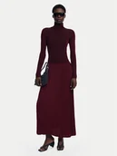 Sukienki - Desigual Sukienka dzianinowa Sigritt 25WWVF09 Bordowy Slim Fit - miniaturka - grafika 1