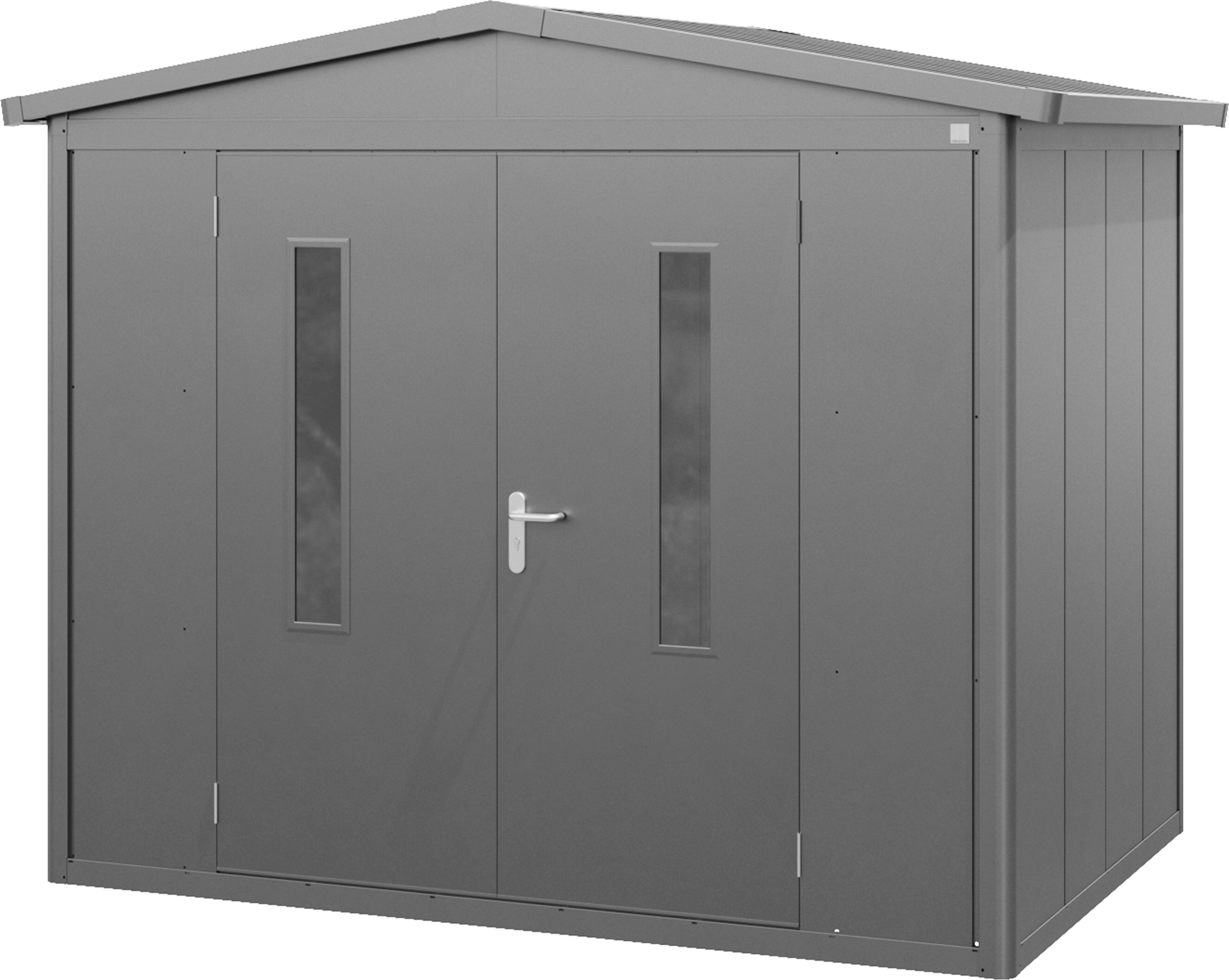 GFP Primeyard domek narzędziowy metalowy 263x180x231 cm domek ogrodowy dach dwuspadowy antracyt