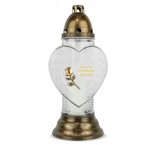 Znicz dla Dziadka 38 cm Złoty DP739 Znicz z Dedykacja dla Dziadka z Wkładem - Lampiony i znicze - miniaturka - grafika 1