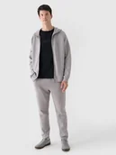 Dresy męskie - Spodnie joggery dresowe męskie 4F 4FRAW24TTROM1170-27S Szary - miniaturka - grafika 1