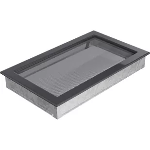 Kratki.pl KRATKA KOMINKOWA PROSTOKĄTNA GRAFITOWA 220X370 MM 22/37G - Akcesoria kominkowe - miniaturka - grafika 1