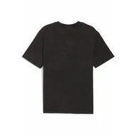 Koszulki sportowe męskie - Męska koszulka Essentials Elevated o luźnym kroju z efektem sprania PUMA Black - miniaturka - grafika 1