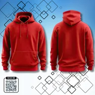 Bluzy męskie - Bluza uniwersalna typu kangurka z kapturem bez nadruku rozmiar 4XL czerwony 320g bawełny - miniaturka - grafika 1