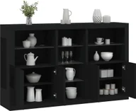 Szafki RTV - vidaXL vidaXL Szafka z oświetleniem LED, czarna, 162x37x100 cm - miniaturka - grafika 1
