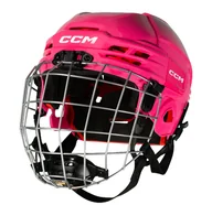 Hokej - Kask hokejowy CCM Tacks 70 Combo Pink Junior - miniaturka - grafika 1