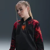Swetry damskie - Koszulka piłkarska dla dużych dzieci Nike Dri-FIT Holandia Goalkeeper - Czerń - miniaturka - grafika 1