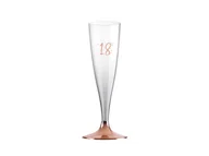 Kieliszki - Kieliszki do szampana na osiemnastkę różowe złoto - 140 ml - 6 szt. - miniaturka - grafika 1