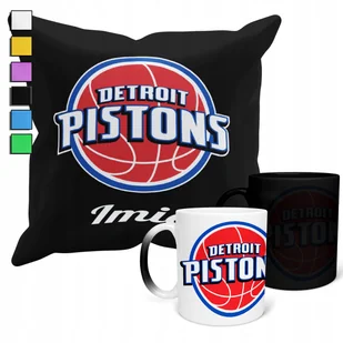 ZESTAW KUBEK MAGICZNY + POSZEWKA Z PODUSZKĄ- NBA DETROIT PISTONS + IMIĘ - Gadżety dla niej i dla niego - miniaturka - grafika 1