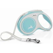 Smycze dla psów - FLEXI NEW COMFORT - smycz automatyczna dla psa, jasnoniebieska M 5m TAŚMA [FL-3615] - miniaturka - grafika 1
