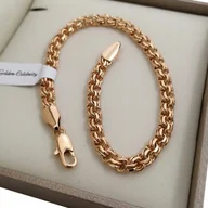 Bransoletki - Piękna Złota Bransoletka Damska Garibaldi 18K Na 40 50 60 70 80 Urodziny - miniaturka - grafika 1