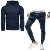 Dresy męskie - Zestaw dresowy męski granatowy Recea - miniaturka - grafika 1