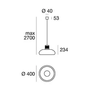 Lampy sufitowe - Stilnovo Lampa wisząca designerska Trepiù, możliwość ściemniania, biały / opal, salon / jadalnia, aluminium, design - miniaturka - grafika 1