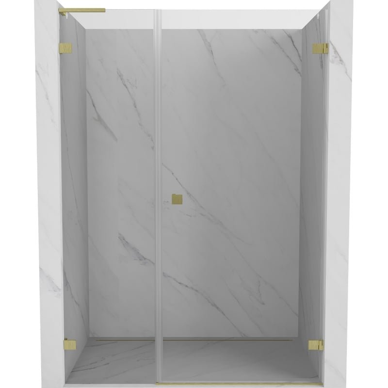 Mexen Lunar-B L drzwi prysznicowe uchylne prawe 150 cm, transparent, złote szczotkowane - 832SL-150-050-55-00-P