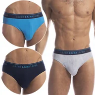 Majtki męskie - LAMA Slipy Męskie bawełniane majtki 3-PAK - L - miniaturka - grafika 1