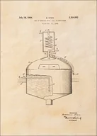 Plakaty - Galeria Plakatu, Plakat, Patent Sztuka Warzenia Piwa Projekt z 1944, sepia, 20x30 cm - miniaturka - grafika 1