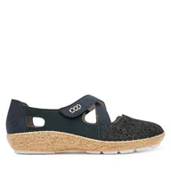 Półbuty damskie - Półbuty Rieker 44856-14 Granatowy - miniaturka - grafika 1