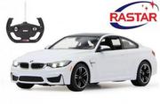 Zabawki zdalnie sterowane - Rastar BMW M4 COUPE 1:14 White - miniaturka - grafika 1