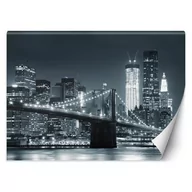 Fototapety - Fototapeta, Nowy Jork Most Brookliński czarno-biały (Rozmiar 350x245) - miniaturka - grafika 1
