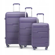 Walizki - PUCCINI Zestaw WALIZEK Podróżnych Komplet Twarde Polipropylen 3w1 PP023-7D - miniaturka - grafika 1
