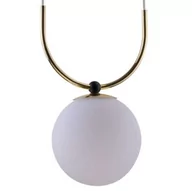 Lampy sufitowe - Amplex Balos lampa wisząca 1x60W biało/złota 8163 - miniaturka - grafika 1