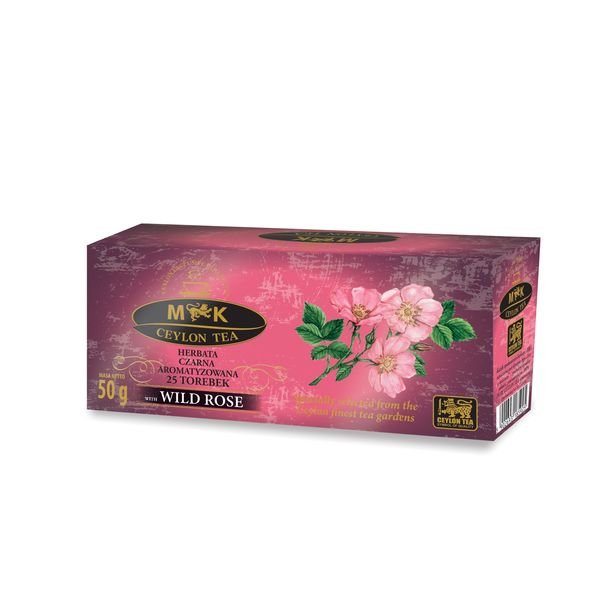 MK Ceylon Tea Herbata Czarna aromatyzowana o smaku Dzikiej Róży 50g