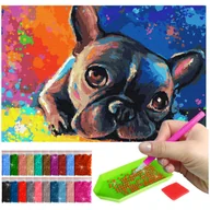 Zabawki kreatywne - Haft Diamentowy ARTULIO, Obraz DIY 5D, Diamond Painting, Mozaika Diamentowa 40X60cm (Pies na malowniczym tle) + Zestaw Akcesoriów - miniaturka - grafika 1