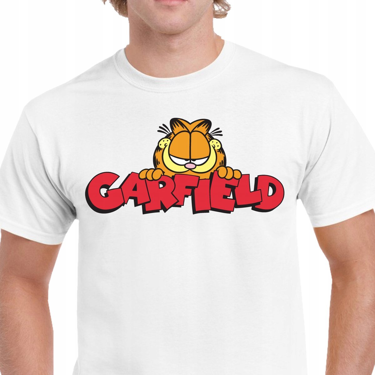 Koszulka Garfield Śmieszna Kot Bajka Bawełna Bajka Jakość P036 M