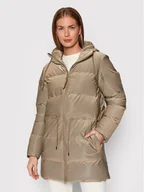 Kurtki damskie - Rains Kurtka puchowa Unisex 1537 Beżowy Regular Fit - miniaturka - grafika 1