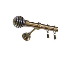 Karnisze - Karnisz pojedynczy ZEUS Ø25, 200 cm luka złoto - miniaturka - grafika 1