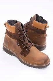 Męskie Trzewiki Skórzane Brązowe Na Zamek Wysokie Camel Active 40 40 40