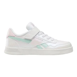 Reebok Court Advance Elastic LACE & TOP Strap Sneakers, FTWRWHITE/GLITCHAQUA/Frostberry, 32,5 EU, Ftwrwhite Glitchaqua Frostedberry, 32.5 EU - Koszulki i topy damskie - miniaturka - grafika 1