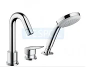 Baterie wannowe i prysznicowe - HANSGROHE 71313000 LOGIS Element zewnętrzny do baterii 3-otworowej do montażu na brzegu wanny CHROM - miniaturka - grafika 1