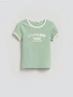 Koszulki dla dziewczynek - Reserved - T-shirt z nadrukiem - jasnoniebieski - miniaturka - grafika 1