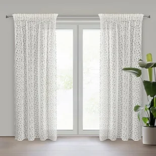Eurofirany, Firana, Daisy, biała, 130x270 cm - Firany - miniaturka - grafika 1