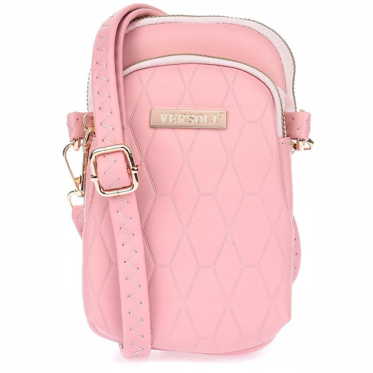 Torebka Saszetka Damska Etui Na Telefon Portfel Mini Listonoszka Różowa