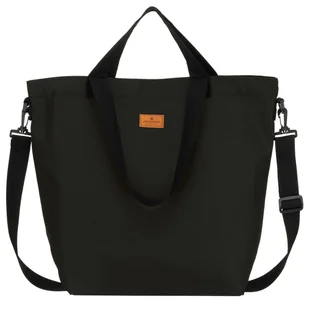 Torba na zakupy damska PETERSON duża shopper bag na suwak miejska kieszonki na drobiazgi telefon szeroki odpinany pasek na ramię uchwyt do ręki mieś.. - Torby i wózki na zakupy - miniaturka - grafika 1