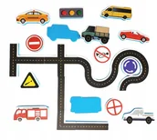 Zabawki do kąpieli - ZABAWKI DO KĄPIELI PIANKOWE AUTA JEZDNIA POJAZDY WODOODPORNE DLA DZIECI - miniaturka - grafika 1