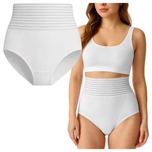 Majtki Wyszczuplające Bawełniane Modelujące POPORODOWE kolor BIAŁY - Majtki damskie Majtki Wyszczuplające Bawełniane Modelujące POPORODOWE kolor BIAŁY - Majtki damskie - miniaturka - grafika 1