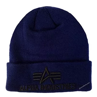 Czapki damskie - Alpha Industries Czapka 3D Beret, rep.Blue, Talla Única - grafika 1