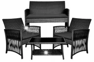 Meble ogrodowe - ZESTAW MEBLI OGRODOWYCH TECHNORATTAN SOFA FOTELE STOLIK MEBLE OGRODOWE - miniaturka - grafika 1