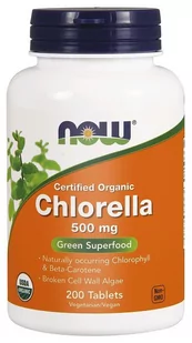 Now Foods Foods Chlorella 500mg Organic 200 tabs - Witaminy i minerały - miniaturka - grafika 1