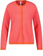 Kurtki damskie - GERRY WEBER Edition Damska kurtka 830207-44711 z dzianiny, liliowa/różowa/czerwona/pomarańczowa, karo, 34, liliowy/różowy/czerwony/pomarańczowy karo, 34 - miniaturka - grafika 1
